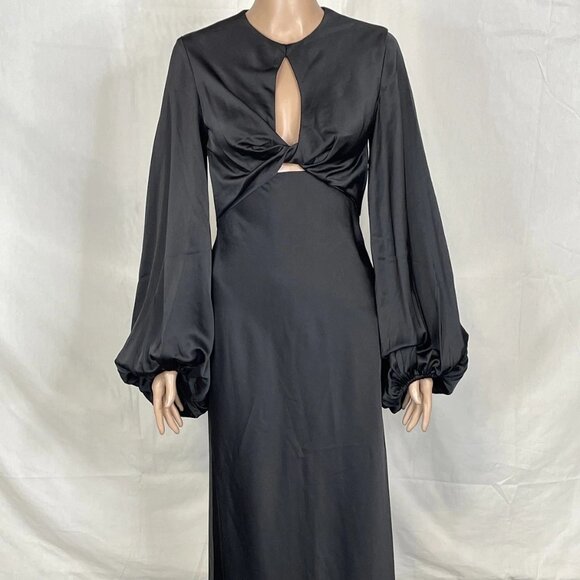 Significant Other Demi Backless Long Sleeve Dress • Size 2 • Black - Picture 1 of 13